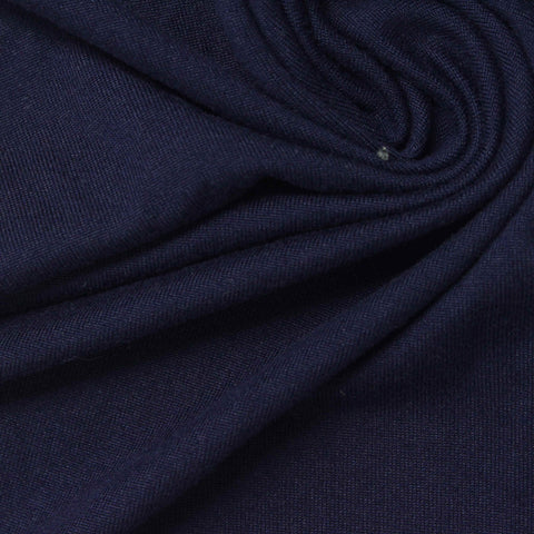 Brushed Polyester Stretch Milk Silk Knit Fabric, 170 gsm, 150 cm — Navy