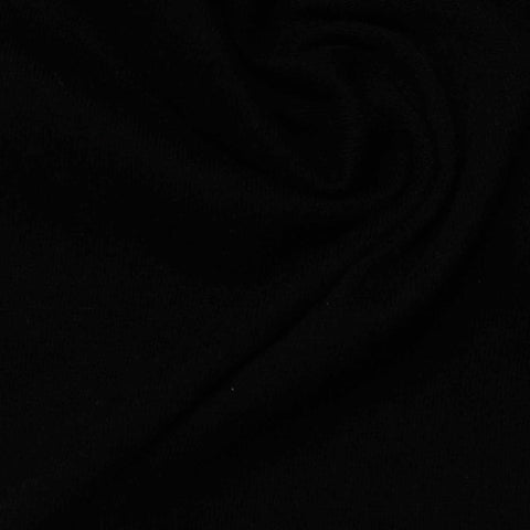 Cotton Polyester Jersey Knit Fabric, 135 gsm, 170 cm — Black