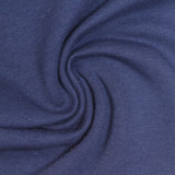 Brushed Polyester Viscose Stretch French Terry Fabric, 285 gsm, 162 cm — Navy — photo 2