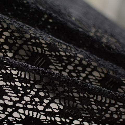 Black Openwork-Diamond Mesh, Polyester