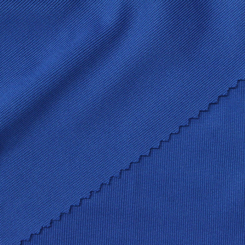 100% Polyester Rib Knit Fabric, 260 gsm, 160 cm — Blue