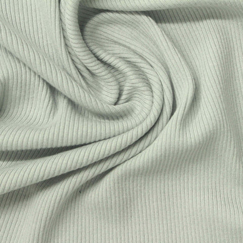 Viscose Stretch Rib Knit Fabric, 240 gsm, 128 cm — Green