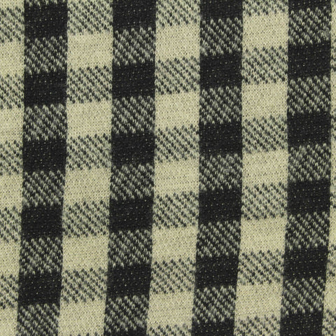 Black Plaid Jacquard, Cotton-Tencel Lyocell