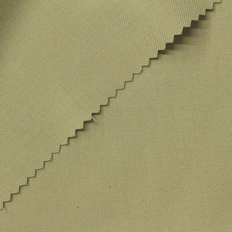 Polyester Viscose Stretch Woven Fabric, 240 gsm, 145 cm — Khaki