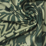 Dark Green Abstract Linen-Look, Polyester — photo 2
