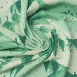 Green Geometric Jersey Knit, Modal — photo 2