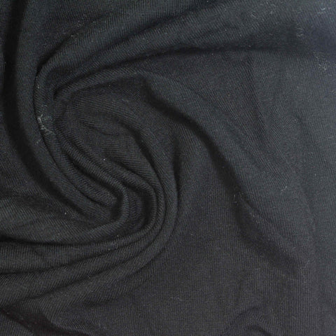 Jersey Knit Fabric, 300 gsm, 160 cm — Black, ref EF-268006