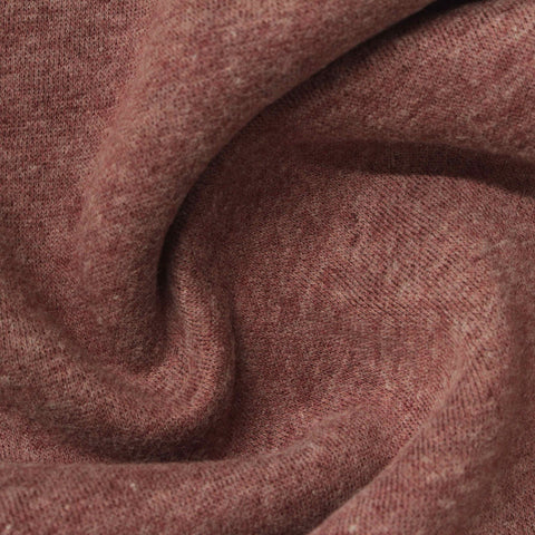 Brown Marl French Terry, Poly-Cotton
