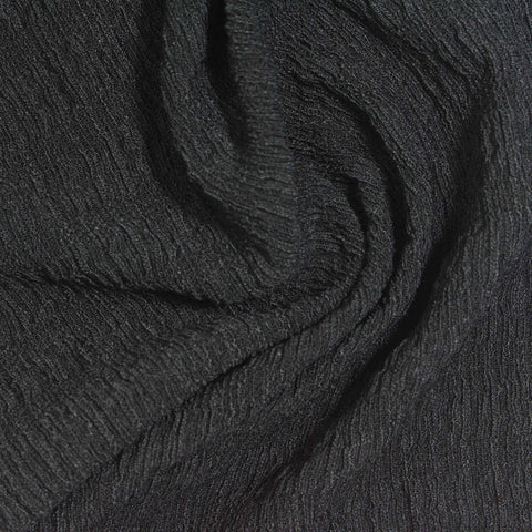 Polyester Stretch Warp Knit Fabric, 185 gsm, 150 cm — Black