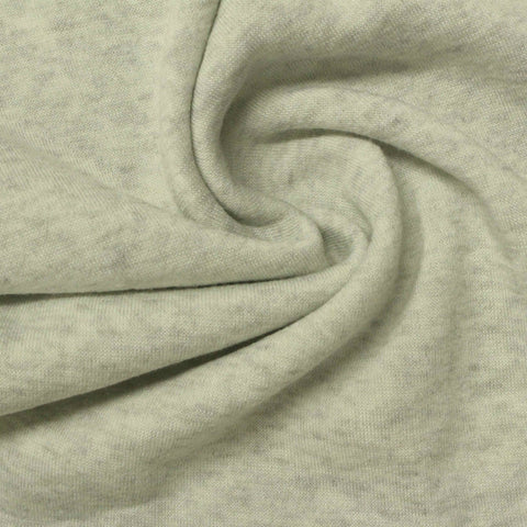 Light Grey Marl French Terry, Poly-Viscose, 230 gsm
