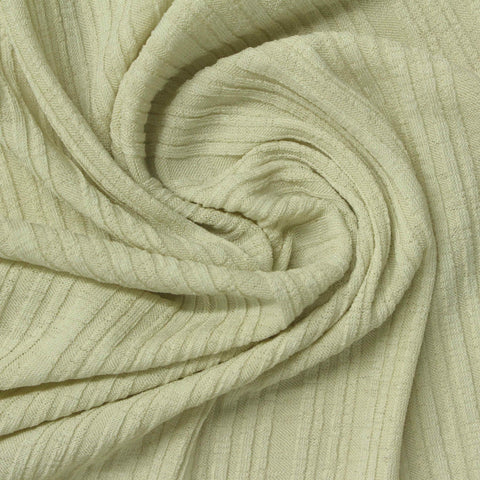 Polyester Stretch Rib Knit Fabric, 210 gsm, 130 cm — Green
