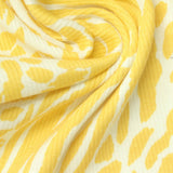 Yellow Zebra Rib Knit, Cotton-Poly — photo 2