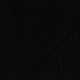 Polyester Viscose Stretch Rib Knit Fabric, 230 gsm, 135 cm — Black — photo 2