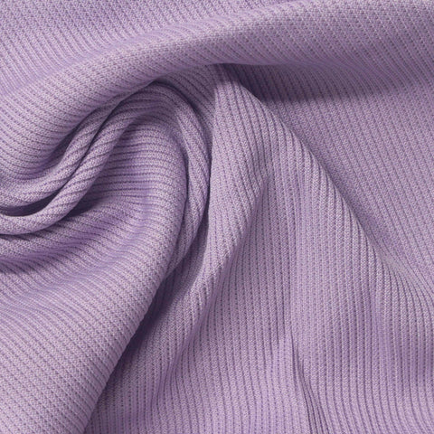Polyester Stretch Rib Knit Fabric, 307 gsm, 120 cm — Purple
