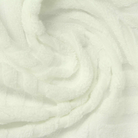 Cream Geometric-Line Jacquard, Polyester