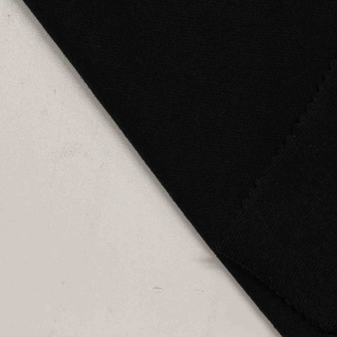 Polyester Cotton Jersey Knit Fabric, 200 gsm, 155 cm — Black