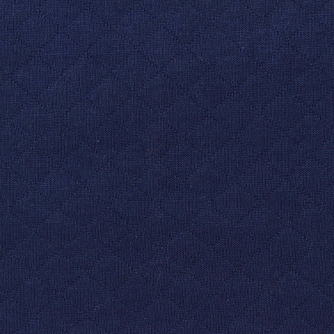 Navy Tone-on-Tone Interlock Knit, Cotton-Poly