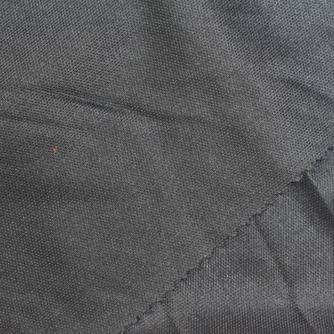 100% Polyester Jersey Knit Fabric, 124 gsm, 205 cm — Black