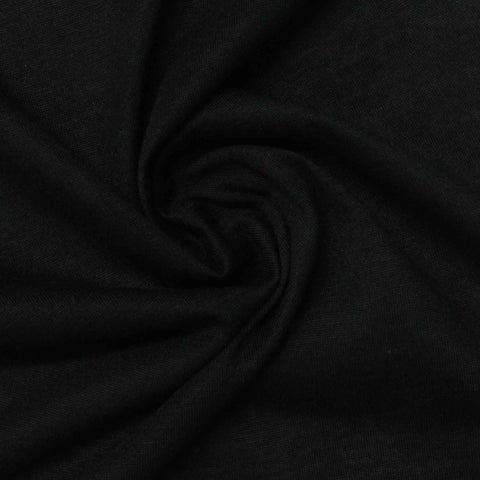 100% Polyester Jersey Knit Fabric, 140 gsm, 193 cm — Black