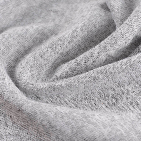 Light Grey Heathered-Marl Jersey Knit, Polyester, 155 gsm