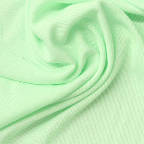 Light Green Rib Knit, Viscose