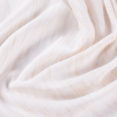 Slub Polyester Viscose Jersey Knit Fabric, 125 gsm, 165 cm — White
