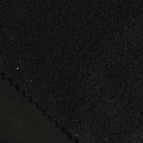 Cotton Fleece Fabric, 340 gsm, 150 cm — Black