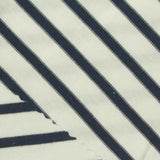 Navy Horizontal-Stripe Jersey Knit, Cotton-Modal — photo 2