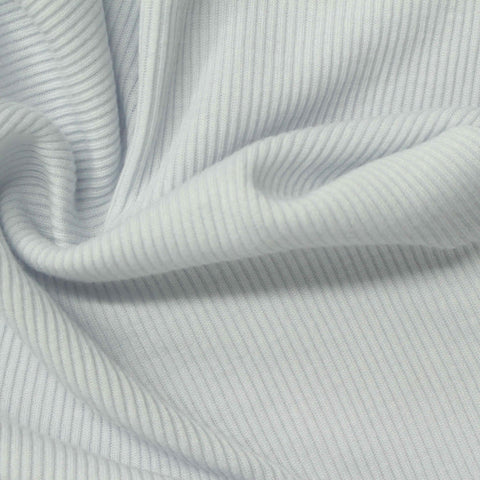 100% Polyester Rib Knit Fabric, 206 gsm, 150 cm — Blue