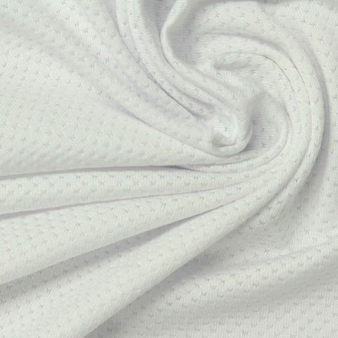 White Tone-on-Tone Mesh, Polyester
