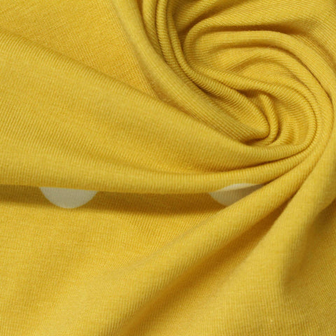 White Dot Jersey Knit, Cotton-Modal
