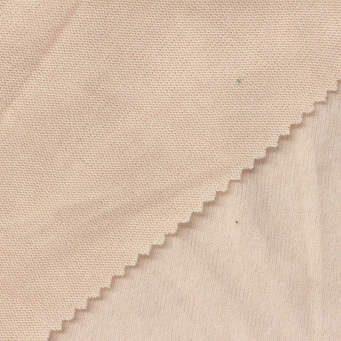 Brushed Polyester Viscose Stretch Chunky Knit Fabric, 190 gsm, 151 cm — Beige