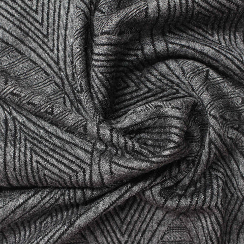 Grey Diamond Jacquard, Poly-Viscose
