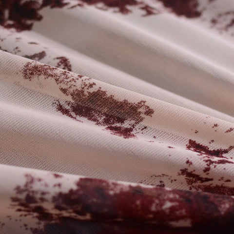 Dark Red Animal Print Chiffon, Polyester