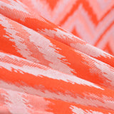 Orange Zigzag Jacquard, Viscose — photo 2