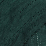 Dark Green Vertical-Eyelet Pointelle Knit, Poly-Cotton — photo 2