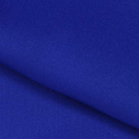 Polyester Stretch Scuba Knit Fabric, 430 gsm, 156 cm — Blue