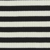 Black Stripe Rib Knit, Viscose-Poly — photo 2