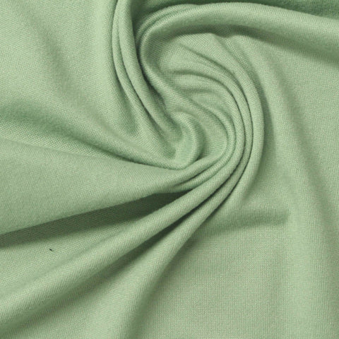 Brushed Polyester Stretch Milk Silk Knit Fabric, 170 gsm, 175 cm — Green