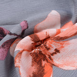 Peach Floral Woven, Polyester — photo 2