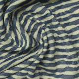Cream Horizontal-Stripe Interlock Knit, Poly-Cotton — photo 2