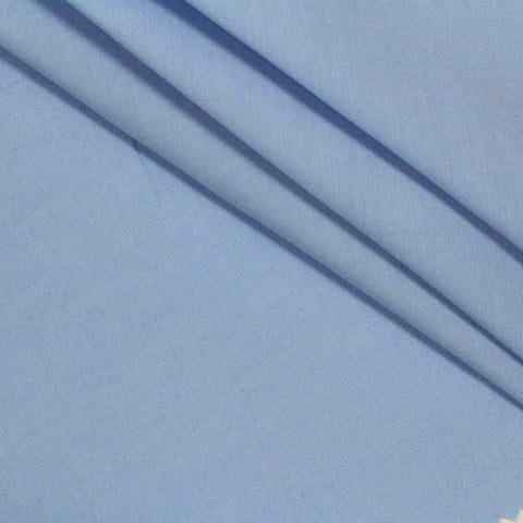 100% Cotton Chambray Fabric, 120 gsm, 145 cm — Blue