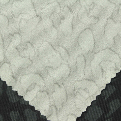 Dark Green Leopard Jersey Knit, Polyester