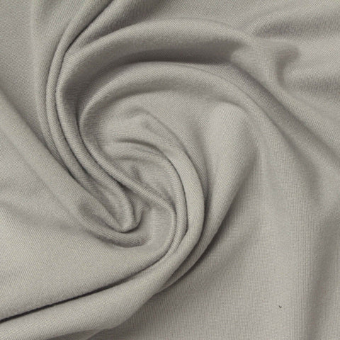 Brushed Polyester Stretch Milk Silk Knit Fabric, 160 gsm, 160 cm — Grey, ref EF-268639
