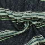 Dark Blue Horizontal-Stripe Rib Knit, Poly-Viscose — photo 2