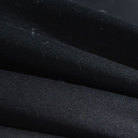 Cotton Stretch Twill Fabric, 290 gsm, 147 cm — Black