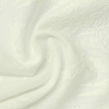 White Tone-on-Tone Floral Jacquard, Polyester — photo 2