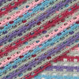 Pink Horizontal-Stripe Chunky Knit, Polyester — photo 2
