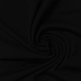 100% Polyester Interlock Knit Fabric, 240 gsm, 145 cm — Black — photo 2