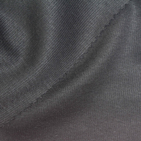Charcoal Rib Knit, Cotton-Poly